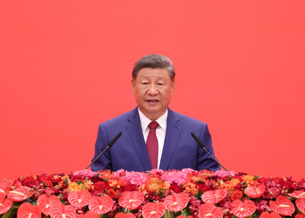 Xi Focus: Xi addresses V-Day reception, stressing justice, peace, people’s strength