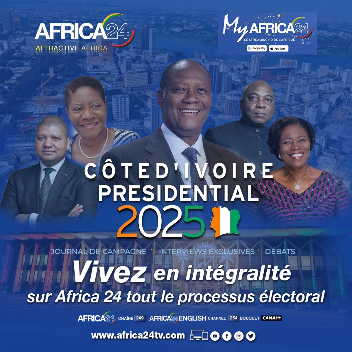 Côte d’Ivoire Presidential Election 2025 – The Africa24 Group offers you exclusive coverage
