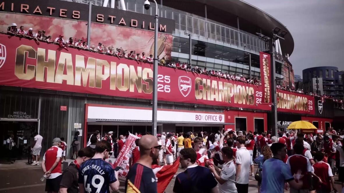 ‘We’re still champions!’ – Arsenal fans in London stand by Gunners following Champions League defeat to PSG